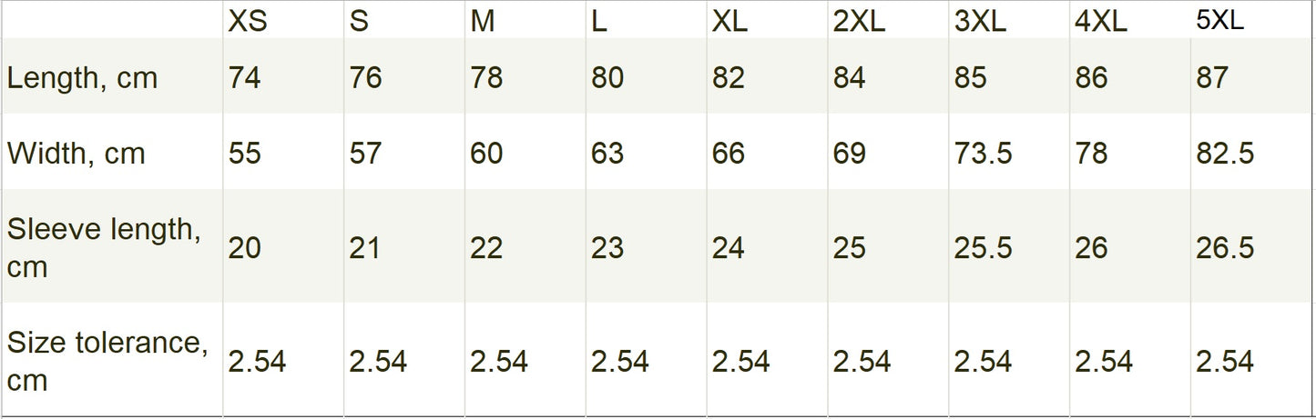 Size chart of the Unisex oversized heavy cotton T-shirt in white, featuring Sunghoon of ENHYPEN in a synthwave-inspired design with cornflower lilac neon triangle, geometrical face tattoos, and vintage font. From ModeK Vetements.